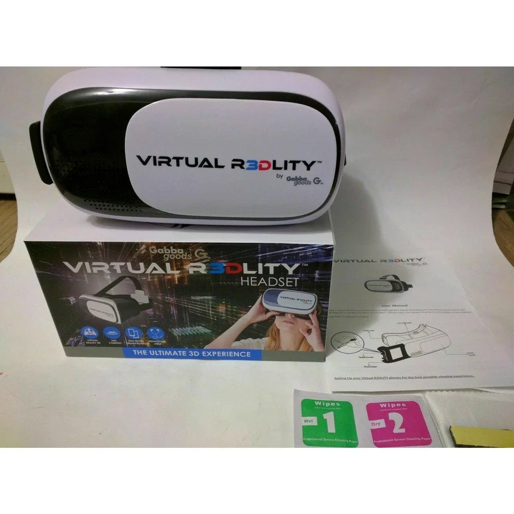 VIRTUAL R3DLITY HEADSET GABBA GOODS , 3D VIRTUAL REALITY, USED OPENED BOX